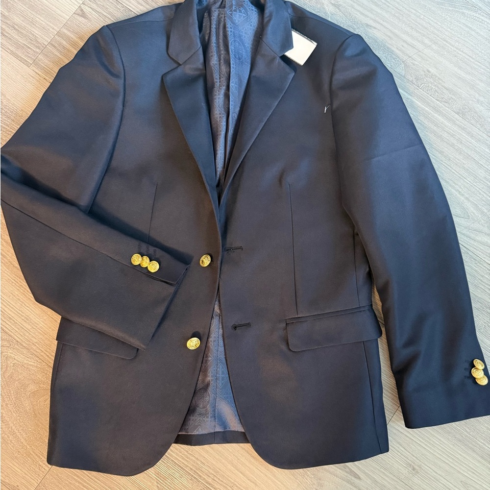 NWOT! English Laundry Boys Navy Blazer with Gold Buttons